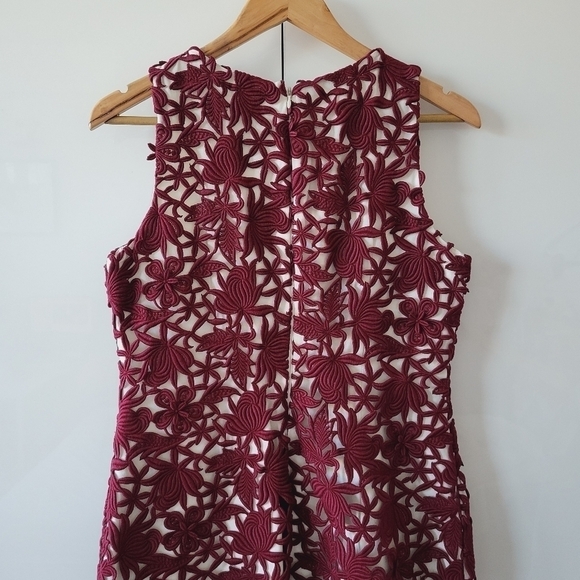J. Crew Collection Burgundy Floral Dress - Picture 5 of 16